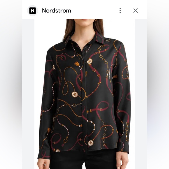 Lilysilk black gold chain top Louisville - Picture 2 of 8